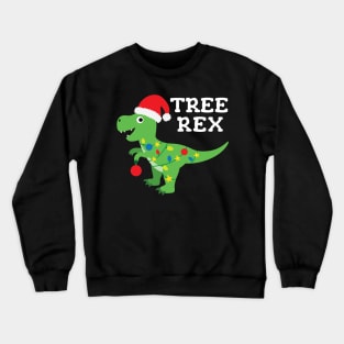 Cute Tree Rex Christmas T Rex Dinosaur Crewneck Sweatshirt